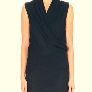 Helmut Lang Women's Wool Dress w/ Draped Neck NWT